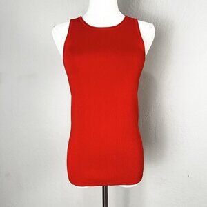 Modern Citizen Tank Top Knit Red Round Neck‎ Sleeveless Rayon Size Large
